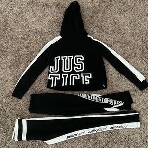 Justice Cropped Sweatshirt w/ matching leggings